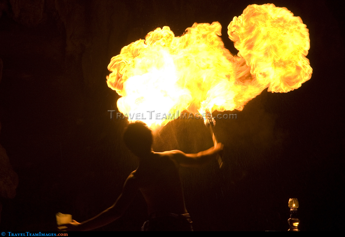 Fire Breathing at night