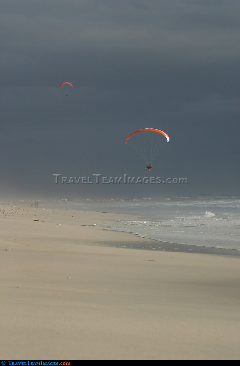 Paragliding over the beach