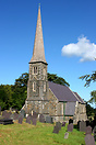 The 16th century church of St. Gwenllwyfo, located in the small villag...