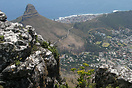 A view from Table Mountain looking towards the city of Cape Town