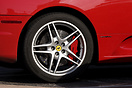 Left front wheel of a Ferrari F430