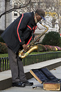 Saxophone player on 5th Avenue.