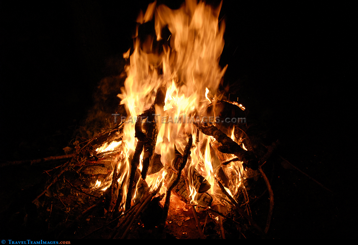 Fire at night