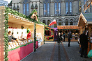 The annual Christmas market in Manchester next to the town hall