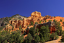 A view of Red Canyon, the canyon is of Limestone and the brilliant red...