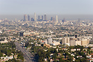 Aerial view of Los Angeles city center