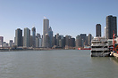 A view of Chicago skyine from Navy Pier on Lake Michigan