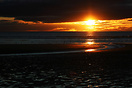 Sunrise at St Andrews beach, Fife Scotland.