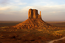 A view of the Left Mitten at sunset