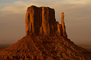 A view of the Left Mitten at sunset.