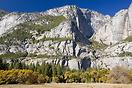 The Yosemite Village road can be seen with very small cars in the fore... The Yosemite Village road can be seen with very small cars in the fore...