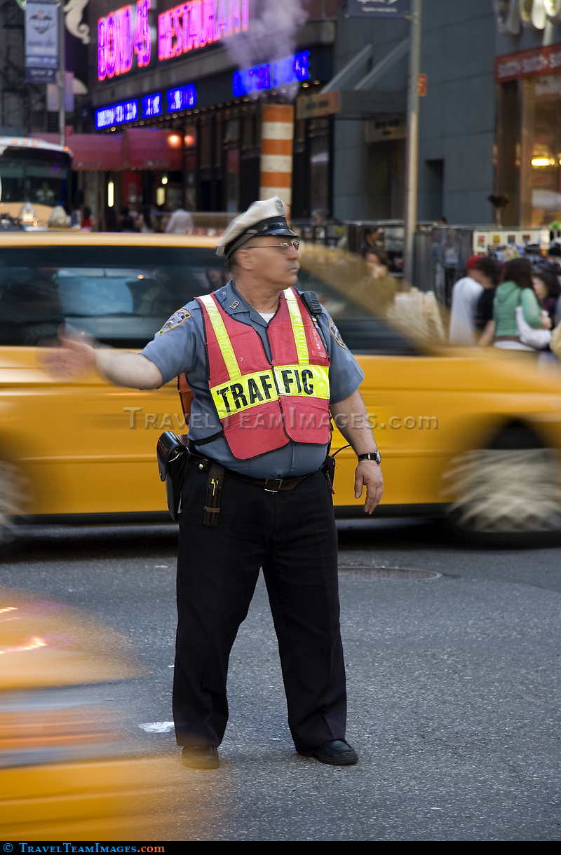 Heavy traffic at Times Square