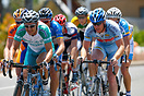 The lead bunch of cyclists put in a 20 second lead over the rest of th...