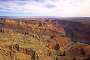 An aerial view over the Grand Canyon