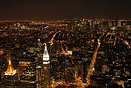 looking to the south from empire state. Broadway and financial distric...