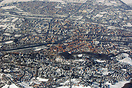 Aerial view of the city of Landshut, Germany