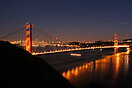 View of the Golden Gate Bridge seen from Vista Point, Marin County.