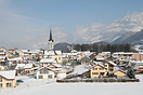 A village in the Swiss Alps on the road to Chateau D'Oex