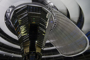 Looking up inside the Cupola. You see the cone with all those mirrors ...