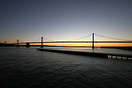Bay Bridge seen here from Pier 1, early in the morning. Designed by Ch...