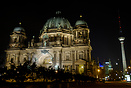 The Berlin Cathedral and the TV Tower at Alexanderplatz in the backgro...