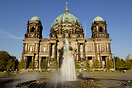 The Cathedral seen behind the fountain in the Lustgarten, Berlin