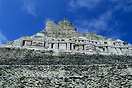 Stucco frieze on El Castillo, Xunantunich, Belize