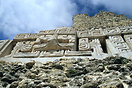 Stucco frieze on El Castillo, Xunantunich, Belize