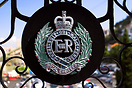 Sitting on the gate of the Alameda Botanical Gardens, this crest comme... Sitting on the gate of the Alameda Botanical Gardens, this crest comme...