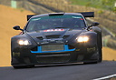 An Aston Martin DBR9 GT car during testing at Brands Hatch.