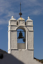 Bell tower of small church in Casares, Malaga, Andalucia