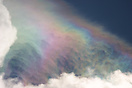 Cloud formation with light reflecting around the edges of the cloud