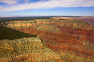 An aerial view of the North Rim of the grand canyon graphically demons...