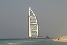 The Burj Al Arab taken from the nearby beach