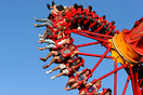 People enjoying a ride on the Giant Claw at Dreamworld on the Gold Coa...