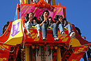 Teenage kids enjoying a ride at the Sydney Easter Show