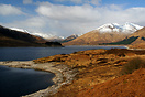 Loch Cluanie is a reservoir created by the Cluanie dam 30km west of Lo...