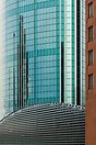 Detail of two skyscrapers that dominate the Rotterdam skyline: the Wor...