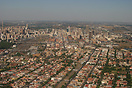 A view of downtown Johannesburg from the air