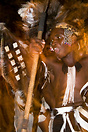 Zulu warrior dances to a frenetic beat