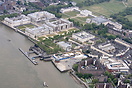 Aerial view of The National Maritime Museum with the Cutty Sark under ... Aerial view of The National Maritime Museum with the Cutty Sark under ...