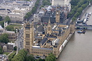 Aerial view of the Houses of Parliament