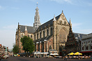 The St. Bavo Protestant Cathedral dominates the main square in Haarlem...