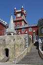 Built on hill overlooking the town of Sintra, a Bavarian style palace ...