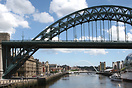 The Tyne Bridge spanning the River Tyne in Newcastle. The Gateshead Mi...