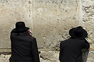 Orthodox Jews at the Western Wall, also known as The Kotel or Wailing ...