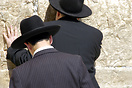 Orthodox Jews at the Western Wall, also known as The Kotel or Wailing ...