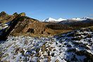 Winter snow covers the peaks of Ben More, Stob Binnein and Cruach Ardr...