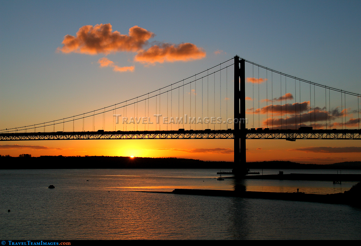 Forth Road Bridge at Sunset