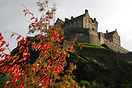 Edinburgh Castle in Autumn, viewed from Princes Street Gardens.